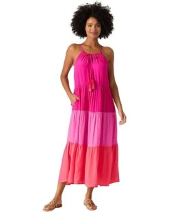 Tommy Bahama Color-Block Midi Tiered Dress | Swimwear