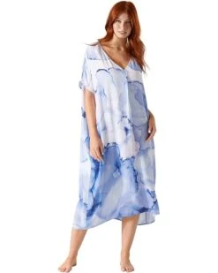 Tommy Bahama Abalone Engineered V-Neck Long Caftan | Swimwear