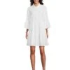 Tommy Bahama Cotton Clip Tiered Shirt Dress | Dresses