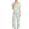 Tommy Bahama Short Sleeve Knit Crop Pj Set | Sleepwear