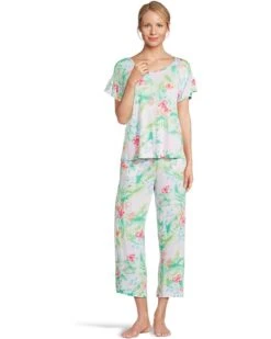 Tommy Bahama Short Sleeve Knit Crop Pj Set | Sleepwear