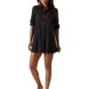 Tommy Bahama Cotton Clip Jacquard Boyfriend Shirt | Swimwear