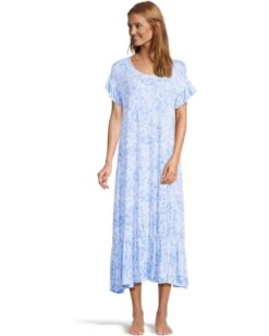 Tommy Bahama Short Sleeve Knit Maxi Gown | Sleepwear