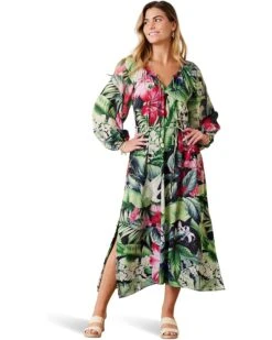 Tommy Bahama Celebration Tropical Long Sleeve Maxi | Dresses
