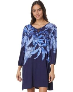 Tommy Bahama V-Neck Long Sleeve Sleepshirt | Sleepwear