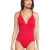 Tommy Bahama Pearl Novelty Vneck One-Piece | Swimwear
