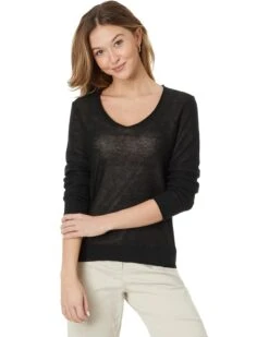 Tommy Bahama Cedar Linen LS V-Neck | Sweaters