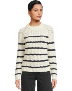 Tommy Bahama Zoe Cotton Stripe Crew | Sweaters