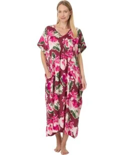 Tommy Bahama Short Sleeve Satin Caftan | Sleepwear
