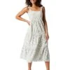 Tommy Bahama Shoreline Stampedripe Square Neck Dress | Dresses