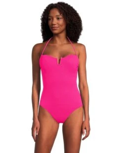 Tommy Bahama Island Cays Vfront Bandeau One Piece | Swimwear